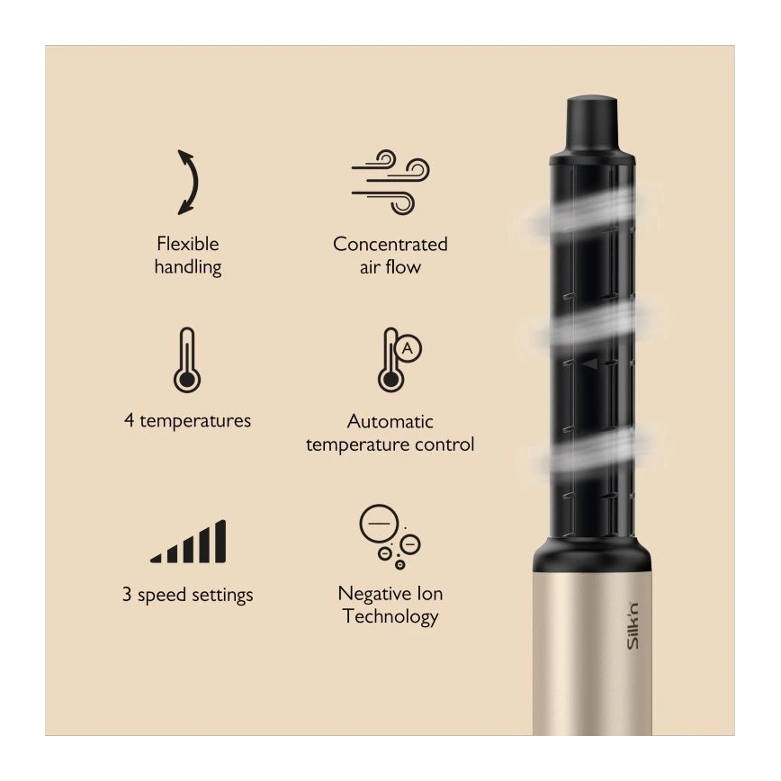 Silk’n - Sušilec za lase SILKYAIR FLEX 230V črna/zlata