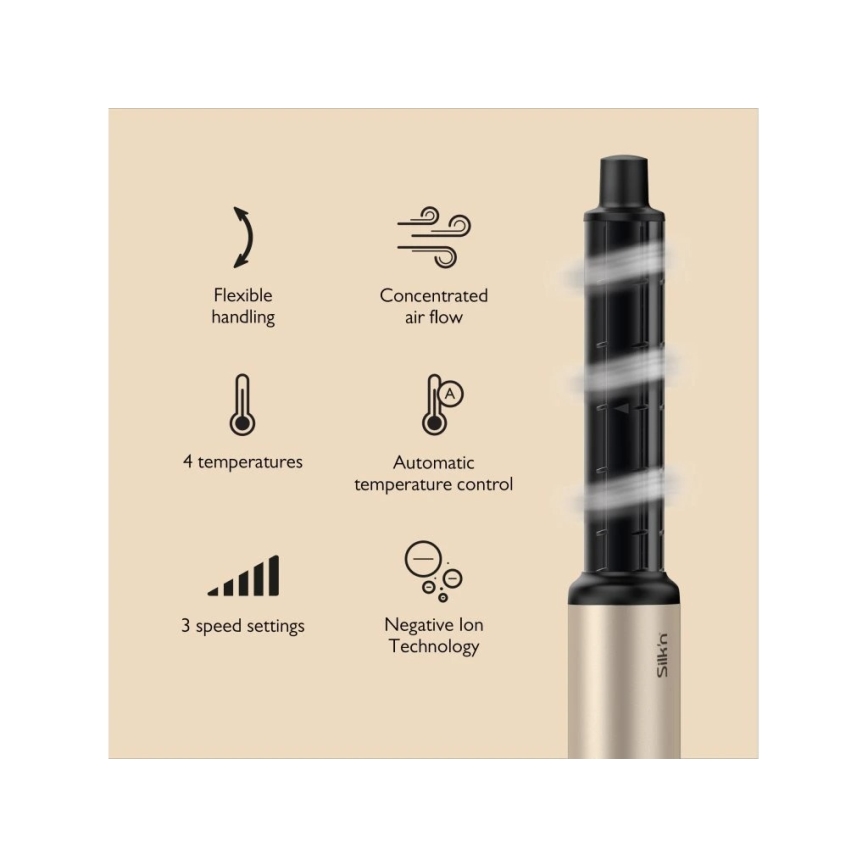 Silk’n - Sušilec za lase SILKYAIR FLEX 230V črna/zlata