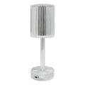 SIMPLE LED polnilna namizna svetilka na dotik LED/1W/5V 2400 mAh 3000-6000K prozorna