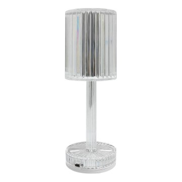 SIMPLE LED polnilna namizna svetilka na dotik LED/1W/5V 2400 mAh 3000-6000K prozorna