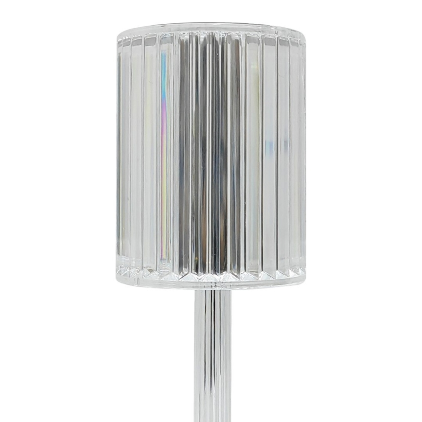 SIMPLE LED polnilna namizna svetilka na dotik LED/1W/5V 2400 mAh 3000-6000K prozorna