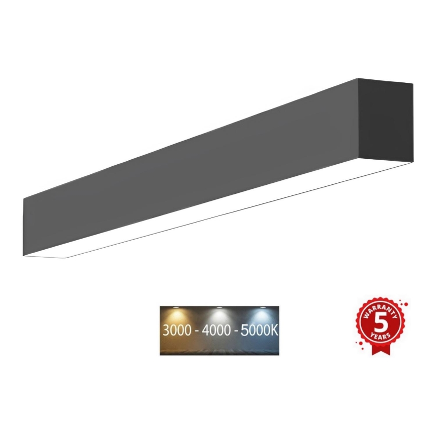 Sinclair - LED Stropna svetilka LSM LED/40W/230V 3000K/4000K/5000K 120 cm črna