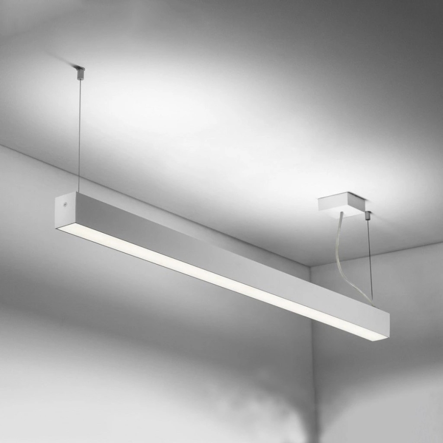 Sinclair - LED Stropna svetilka LSM LED/40W/230V 3000K/4000K/5000K 120 cm srebrna