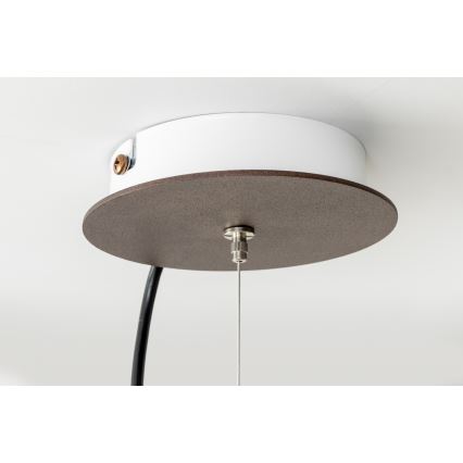 SIRU - Lestenec na vrvici TERRA 1xE27/60W/230V črna/prozorna Venetian steklo