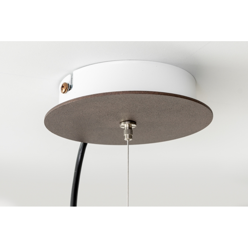 SIRU - Lestenec na vrvici TERRA 1xE27/60W/230V črna/prozorna Venetian steklo