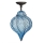 SIRU - Nadgradni lestenec GOCCIA 1xE27/60W/230V pr. 25 cm modra/rjava Venetian steklo