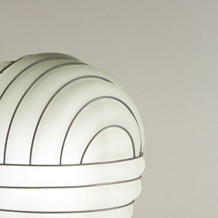 SIRU - Namizna svetilka CARTESIO 1xE27/60W/230V rjava/bela Venetian steklo