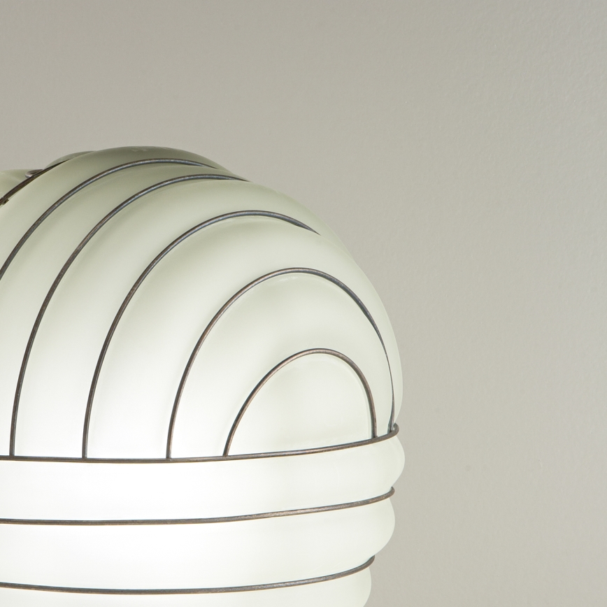 SIRU - Namizna svetilka CARTESIO 1xE27/60W/230V rjava/bela Venetian steklo