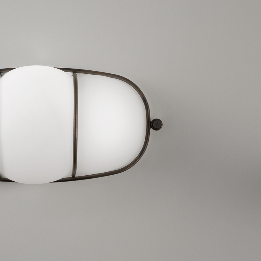 SIRU - Stenska svetilka CAGE 1xGX53/10W/230V 22 cm črna/bela Venetian steklo