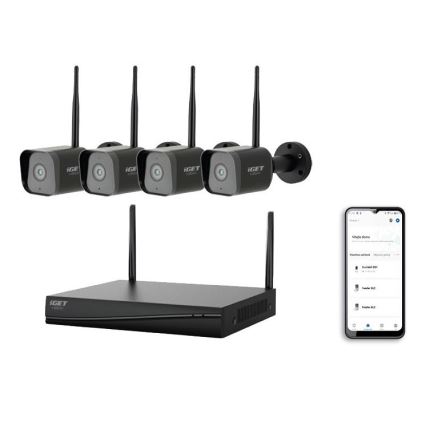 Sistem pametnih kamer + 4x kamera s senzorjem 2K+ 12V IP65 Wi-Fi