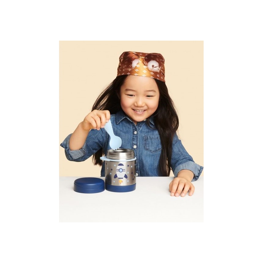 Skip Hop - Termo posoda za hrano z žlico/vilicami SPARK STYLE 325 ml raketa
