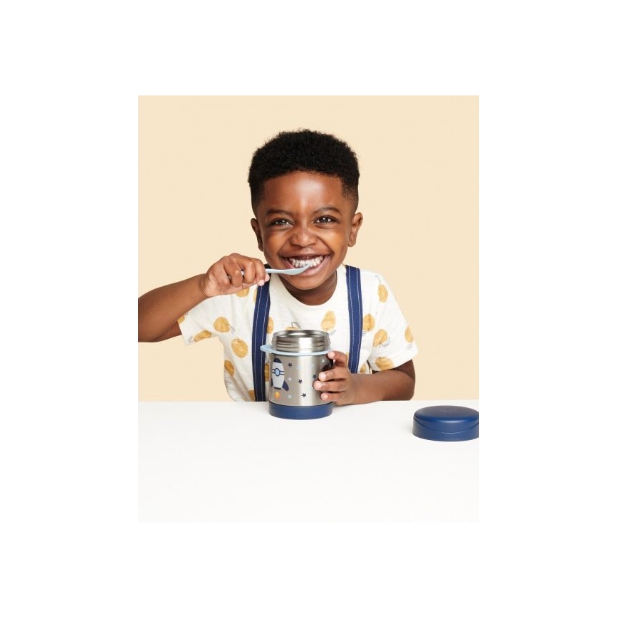 Skip Hop - Termo posoda za hrano z žlico/vilicami SPARK STYLE 325 ml raketa