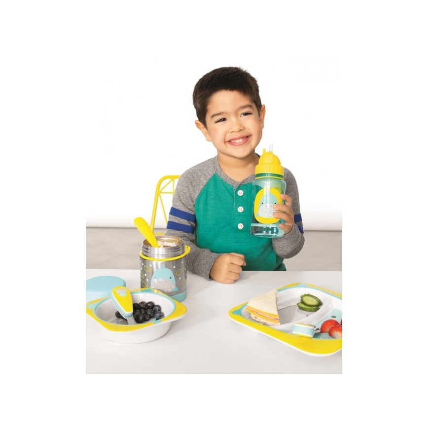 Skip Hop - Termo posoda za hrano z žlico/vilicami ZOO 325 ml morski pes