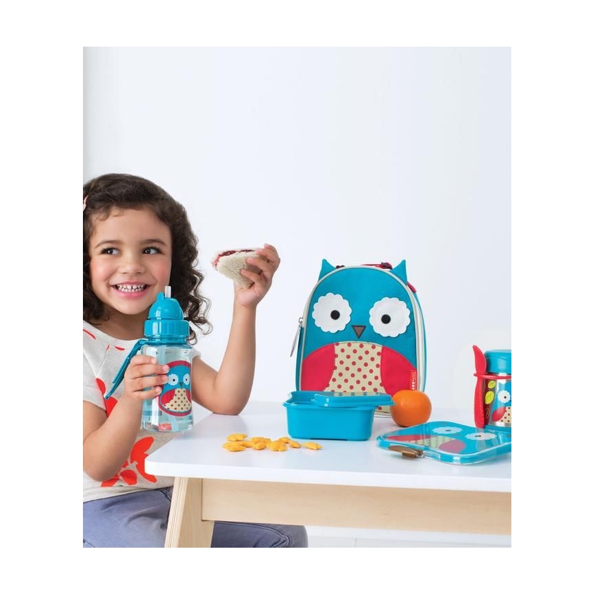Skip Hop - Termo posoda za hrano z žlico/vilicami ZOO 325 ml sova