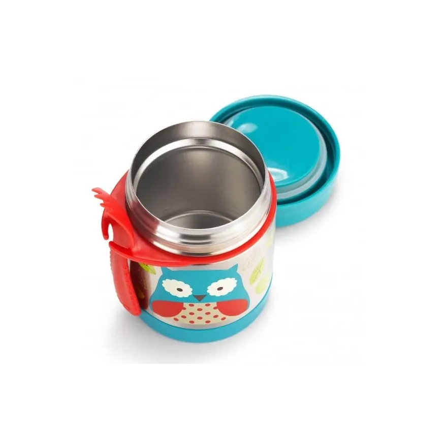 Skip Hop - Termo posoda za hrano z žlico/vilicami ZOO 325 ml sova