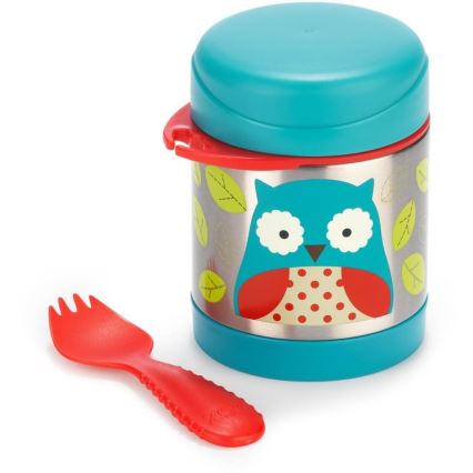 Skip Hop - Termoska za hrano z žlico/vilico ZOO 325 ml sova