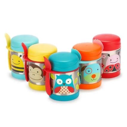 Skip Hop - Termoska za hrano z žlico/vilico ZOO 325 ml sova