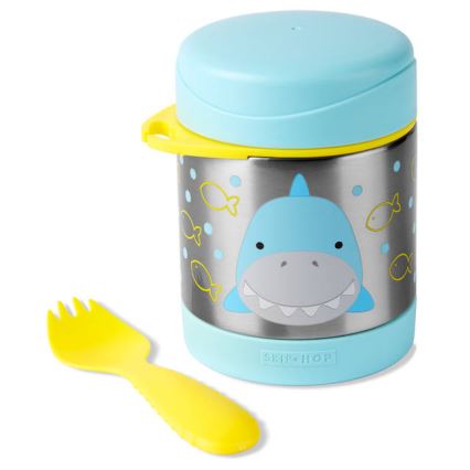 Skip Hop - Termovka za hrano ZOO 325 ml, morski pes, z žlico in vilico