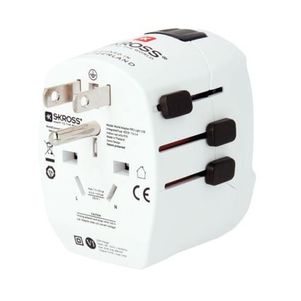 Potovalni adapter PRO Light USB AC45PD - World, UK+USA+AUS/CN USB A+C 45W