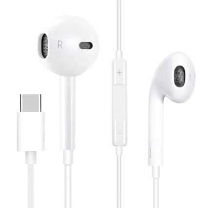 Slušalke z mikrofonom USB-C bela