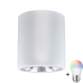 Смарт-ліхтар LED RGBW JUPITER 1xE27/6,5W/230V 2700-6500K Wi-Fi діаметр 13 см білий