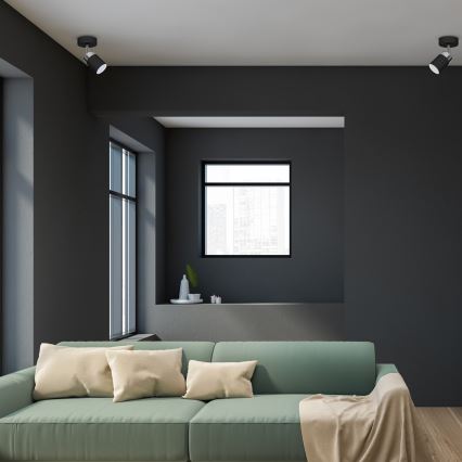 Smerna svetilka JOKER 1xGU10/25W/230V črna/sijajni krom