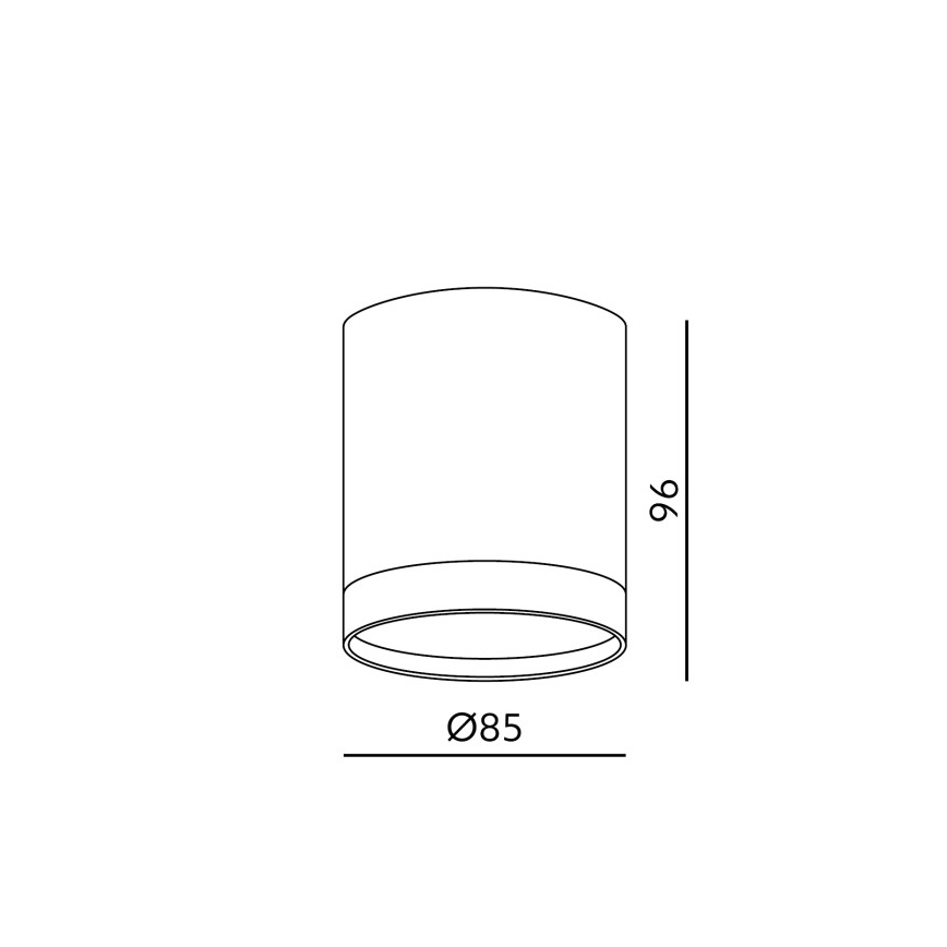 Smerna svetilka OH12 1xGX53/35W/230V 9,6 cm črna