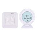 Sobni ročni brezžični termostat 230V/16A 2xAA bel