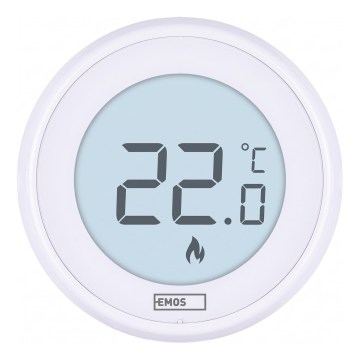 Sobni ročni termostat 230V/6A 2xAA bel