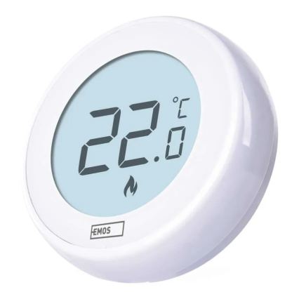 Sobni ročni termostat 230V/6A 2xAA bel