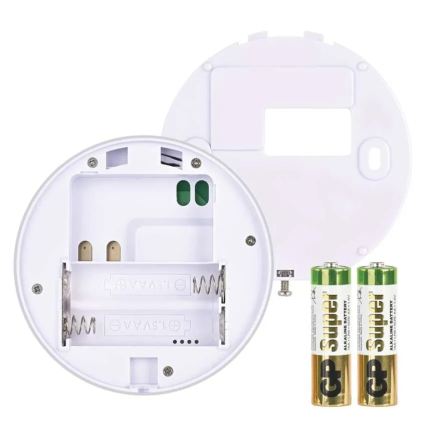 Sobni ročni termostat 230V/6A 2xAA bel