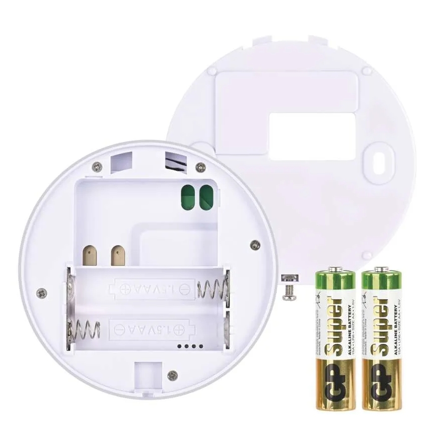 Sobni ročni termostat 230V/6A 2xAA bel