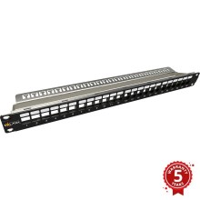 Solarix 24000100 - 19" modularna prazna povezovalna plošča 24 vrat 1U