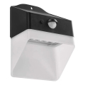 Solarna stenska svetilka s senzorjem LUMI LED/3,7W IP65 črna