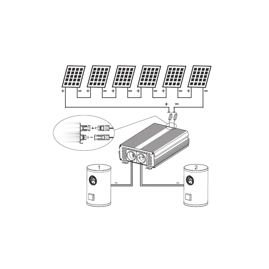 Solarni inverter za ogrevanje vode ECO Solar Boost MPPT-3000 3kW