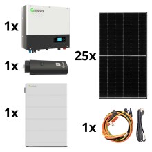 Solarni komplet GROWATT: 10kWp JINKO + hibridni pretvornik 3p + 10,24 kWh baterija