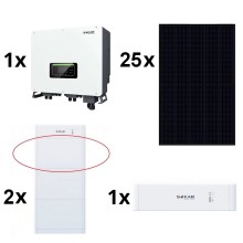 Solarni komplet SOFAR Solar - 10kWp RISEN Full Black + 10kW SOFAR hibridni pretvornik 3f +10,24 kWh baterija