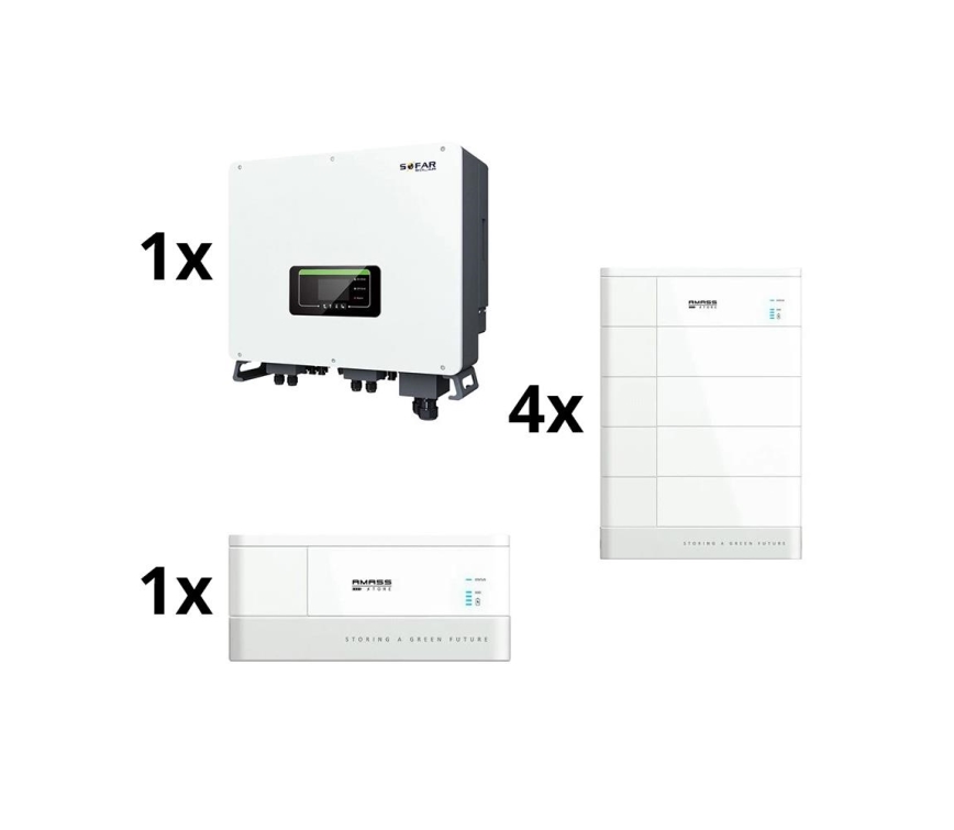 Solarni komplet: SOFAR Solarni hibridni pretvornik 6kW + modul AMASSTORE 10,24kWh s podstavkom z baterijsko krmilno enoto