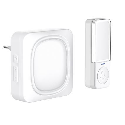Brezžični zvonec z LED osvetlitvijo 230V IP56 bela