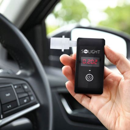 Polnilni mini alkotester z gorivno celico, 0,0 - 5,0‰ BAC, občutljivost 0,08‰, 5V