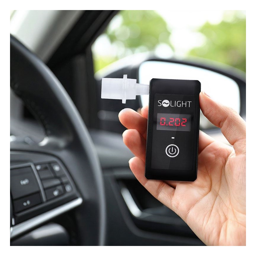 Polnilni mini alkotester z gorivno celico, 0,0 - 5,0‰ BAC, občutljivost 0,08‰, 5V
