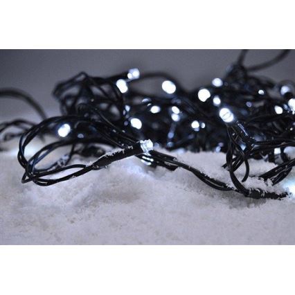 Božična veriga zunanja 10m 200xLED/230V bela IP44