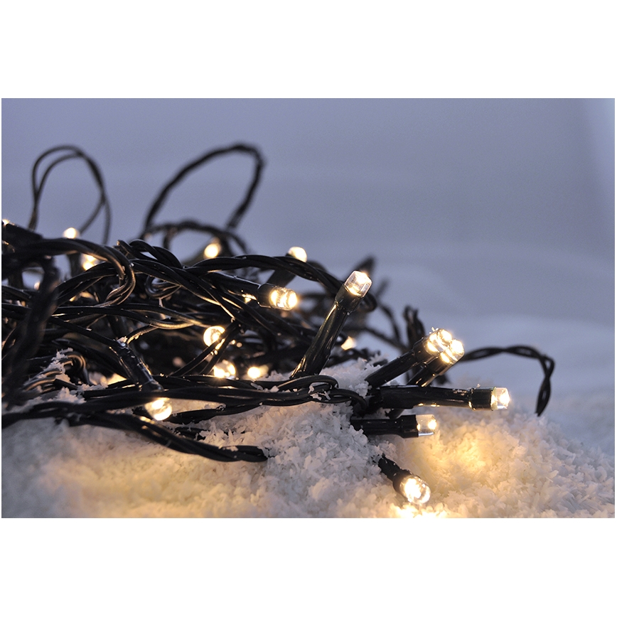 LED Zunanja božična veriga 200xLED/8 funkcij 15m IP44 topla bela
