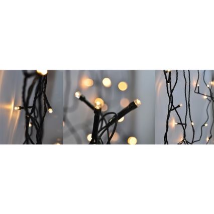 LED Zunanja božična veriga 20m 400xLED/230V IP44 3000K