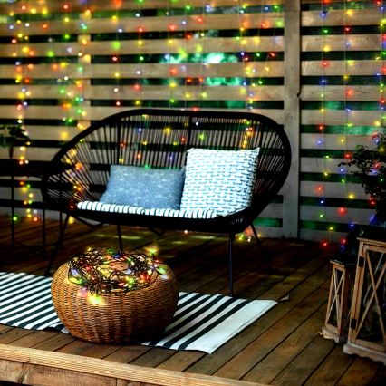LED zunanji niz 100 x LED, 8 funkcij, IP44, 13 m, večbarven