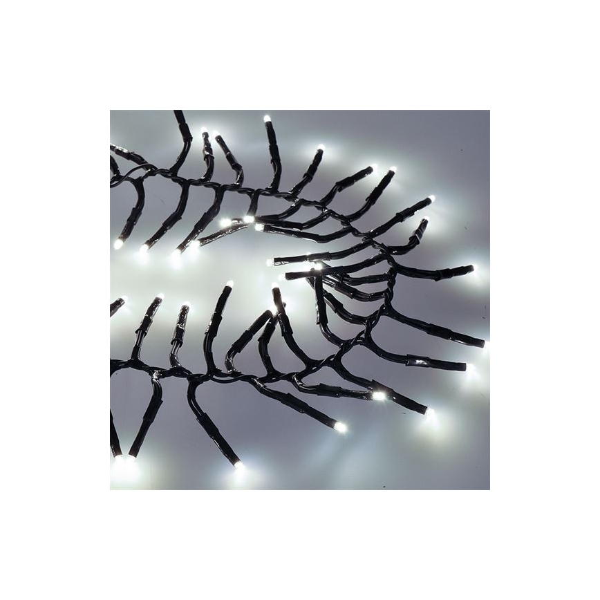 LED Zunanja božična veriga 576xLED/8 funkcij 8m IP44 hladna bela + Daljinski upravljalnik