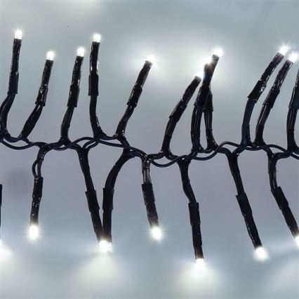 LED zunanji niz luči 576xLED/8 funkcij 8m IP44 hladna bela + daljinski upravljalnik