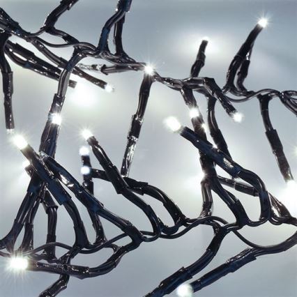 LED zunanji niz luči 576xLED/8 funkcij 8m IP44 hladna bela + daljinski upravljalnik