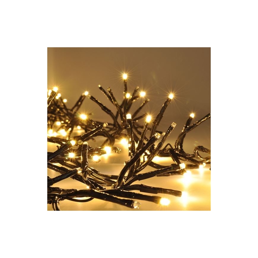 LED Zunanja božična veriga 576xLED/8 funkcij 8m IP44 topla bela + Daljinski upravljalnik