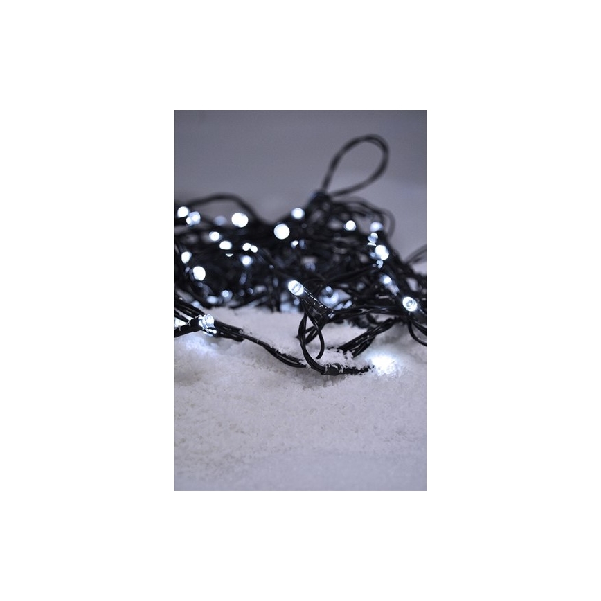 LED zunanji niz 50xLED/8 funkcij 8m IP44 hladno bela